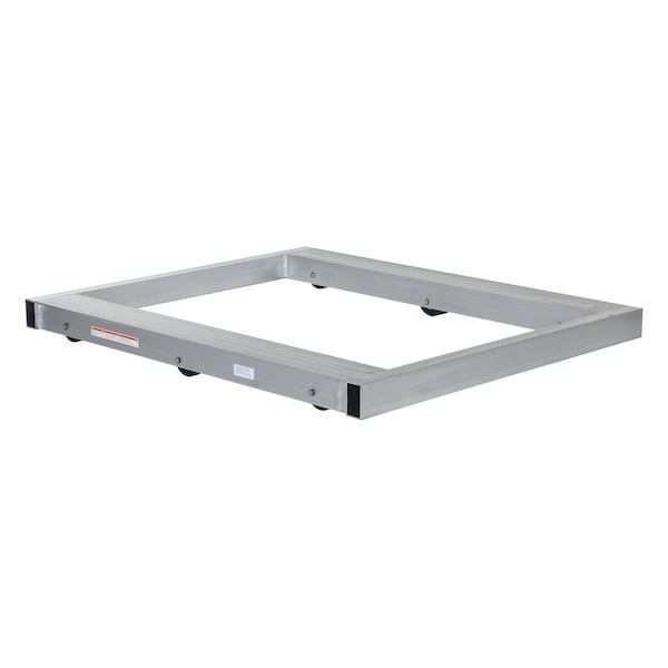 Silver Aluminum Pallet Dolly With Tilt 4000lb Capacity 40 x 48